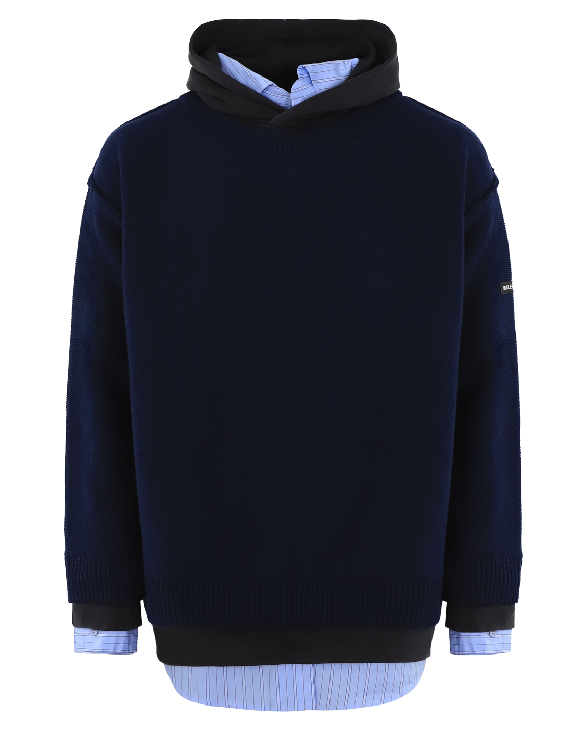 Heren Layered Hoodie Blauw