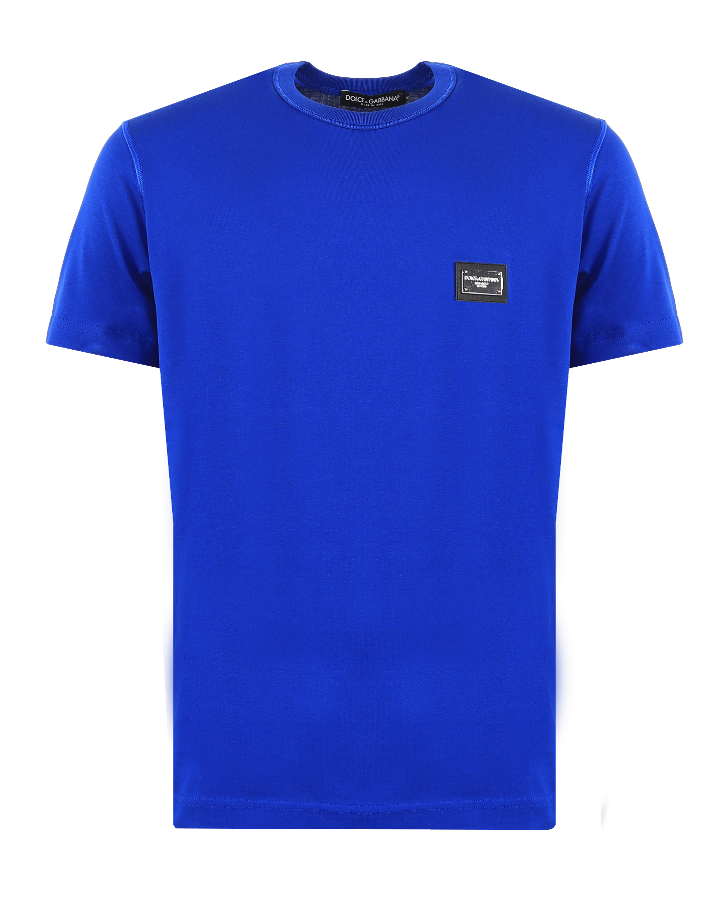 Heren Branded Tag T-Shirt Blauw