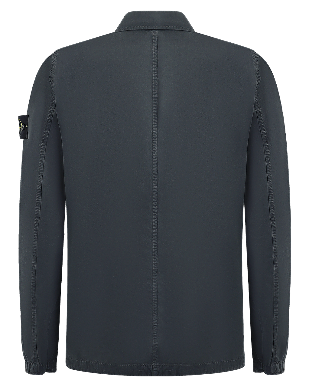 Heren Logo-Patch Overshirt Grijs