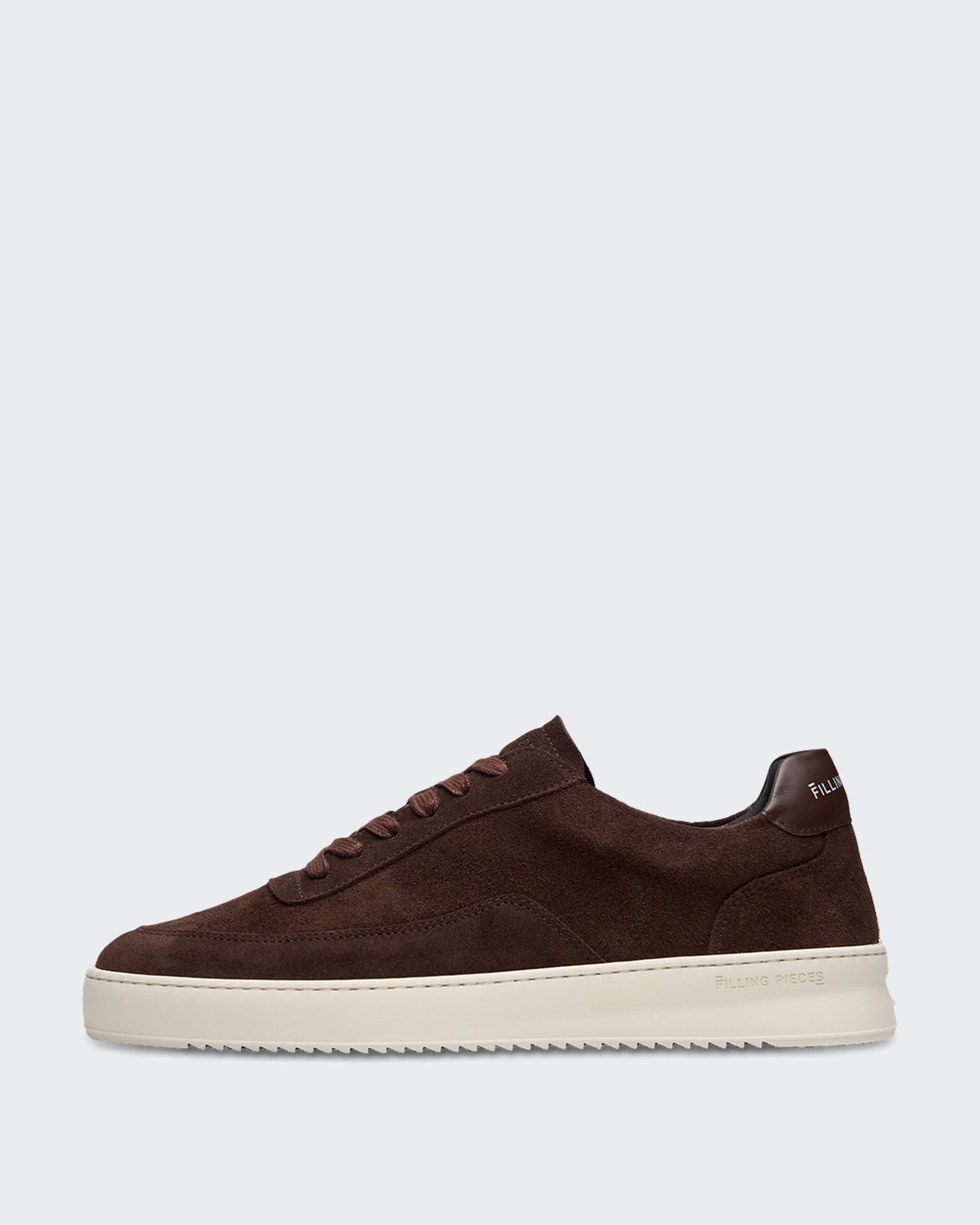 Filling Pieces Heren Mondo suède sneaker in Chocoladebruin - Eleganza.nl