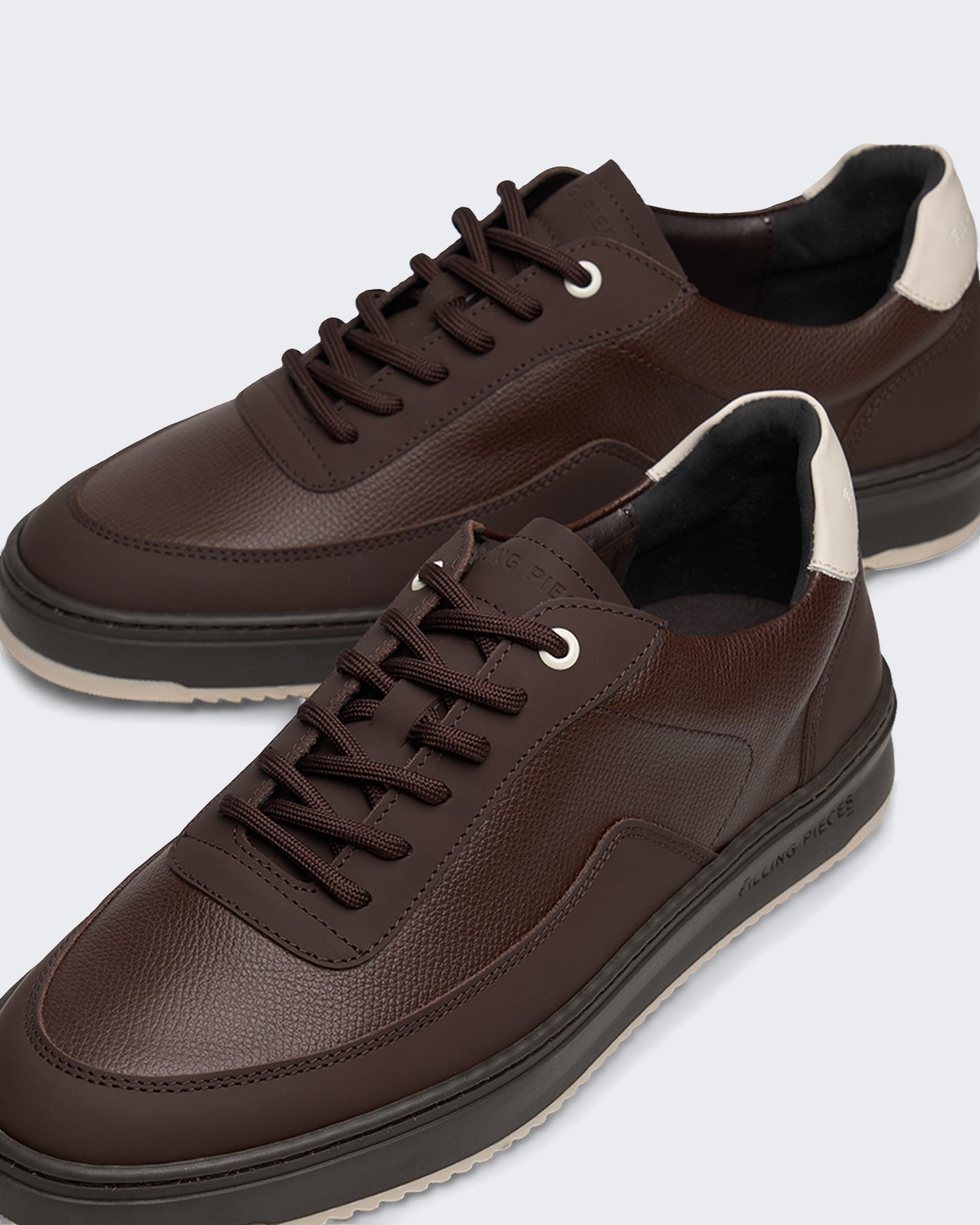Filling Pieces Heren Technische sneaker met crumbs detail Chocoladebruin - Eleganza.nl