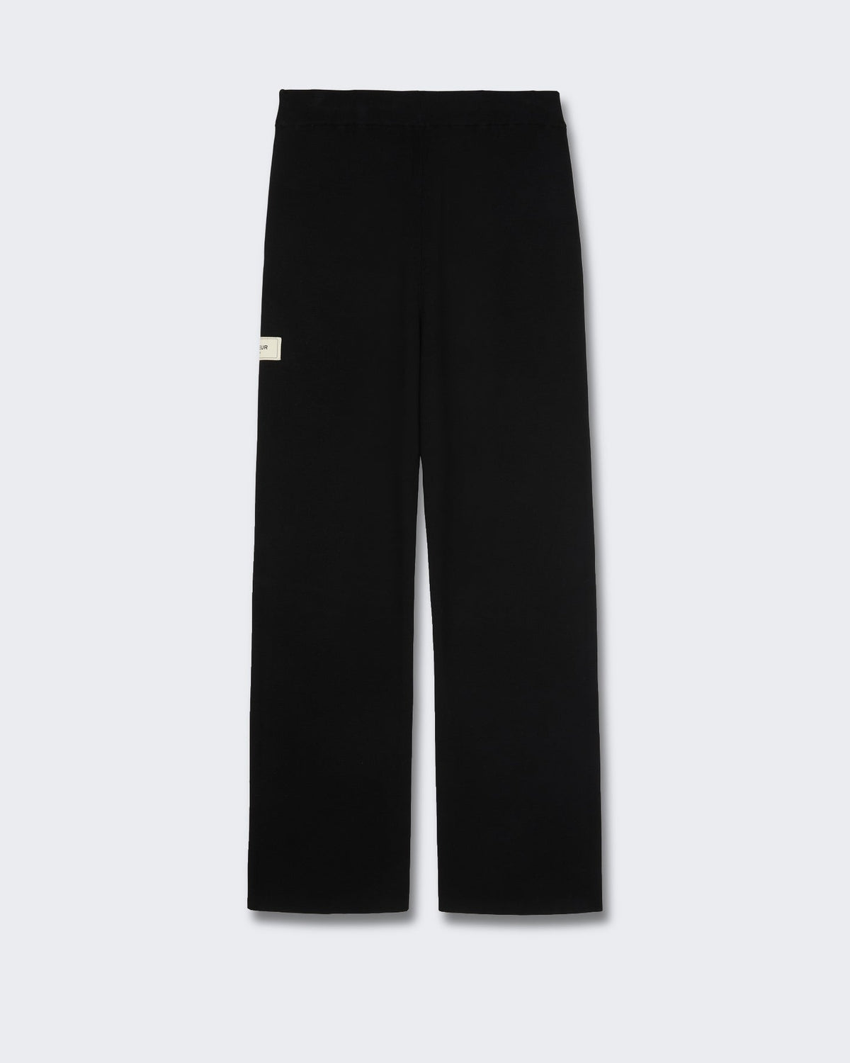 FLÂNEUR Heren Gebreide broek met getailleerde pasvorm Zwart - Eleganza.nl
