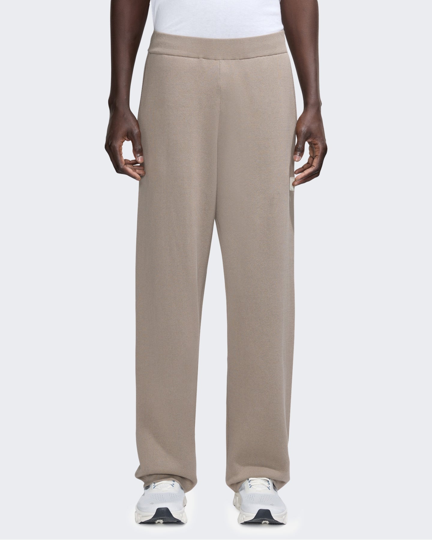 FLÂNEUR Heren Gebreide broek uit de Atelier-collectie Beige - Eleganza.nl