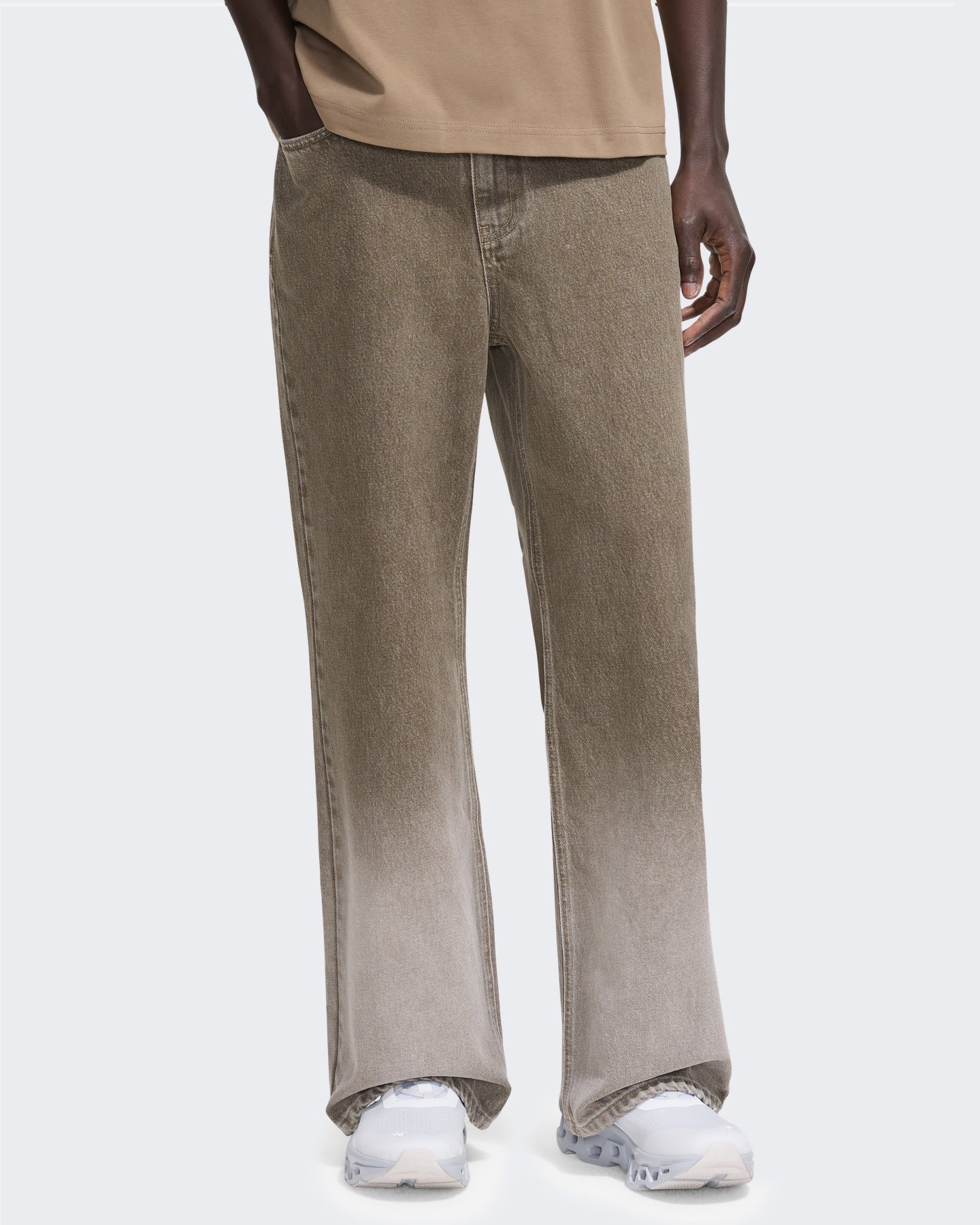 FLÂNEUR Heren Relaxed fit jeans met faded wassing Grijs - Eleganza.nl