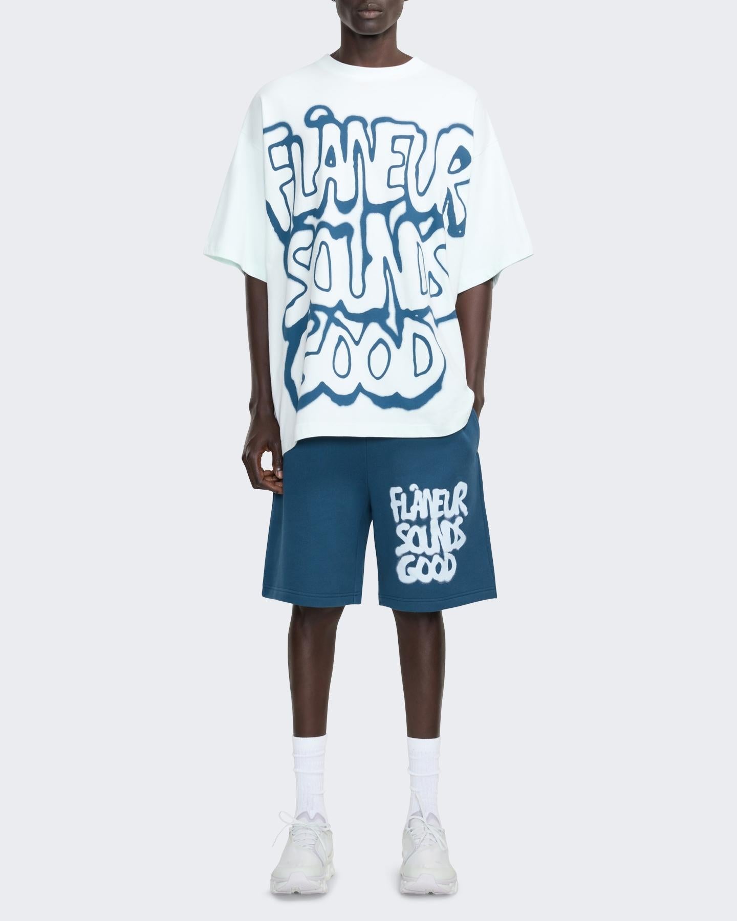 FLÂNEUR Heren Sounds Good Spray T-Shirt - Eleganza.nl