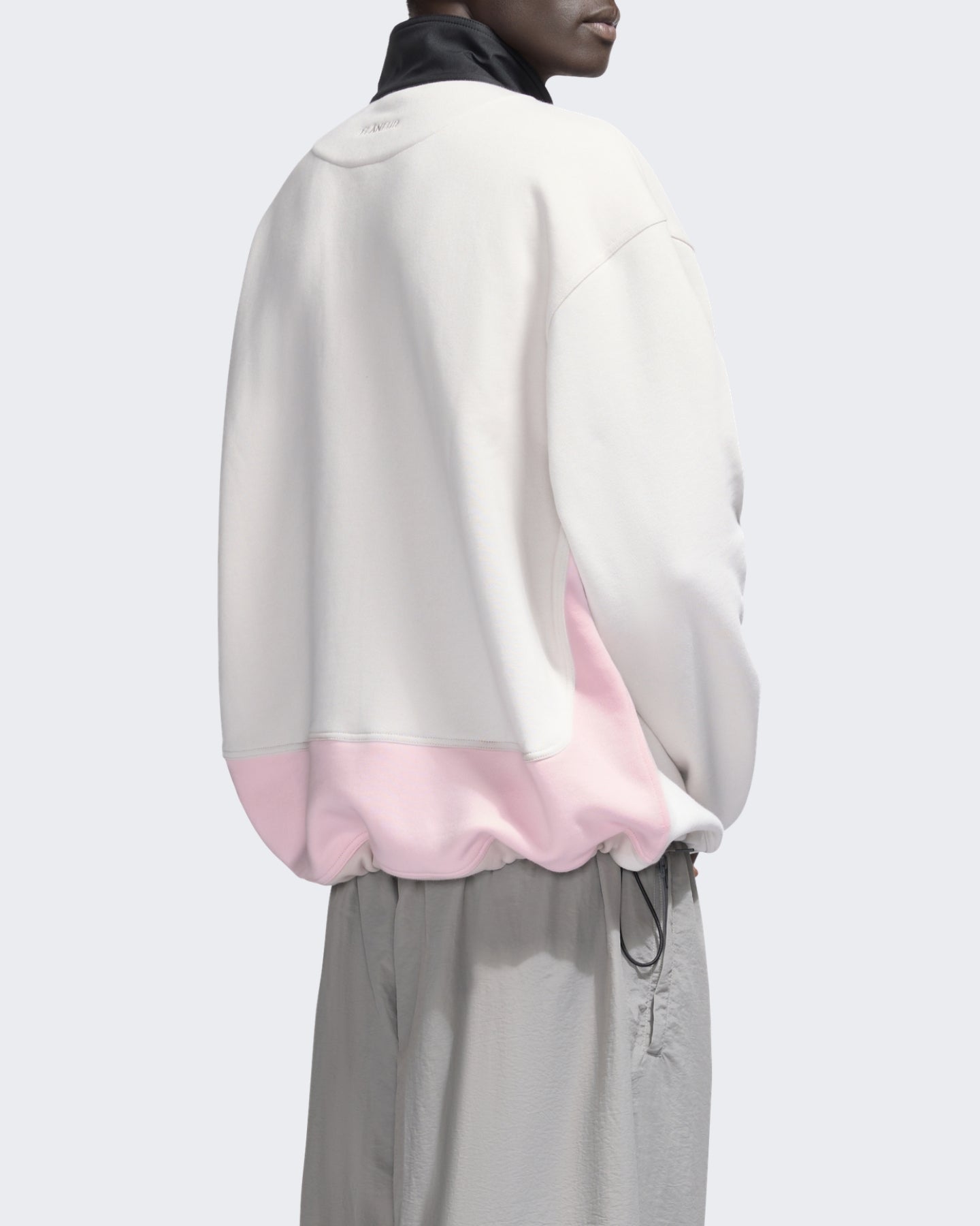 FLÂNEUR Heren Sweater met half-rits en badge-detail Grijs - Eleganza.nl
