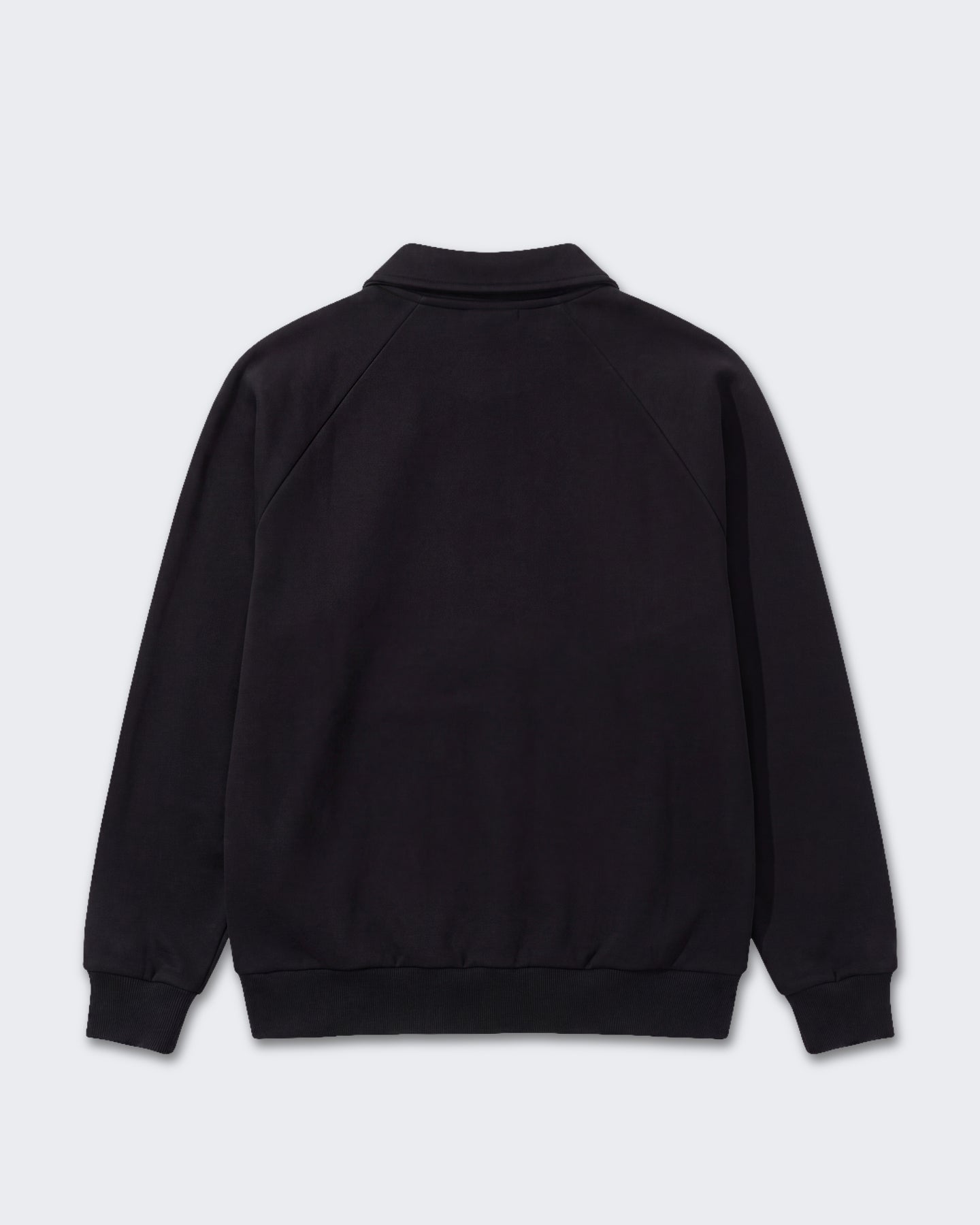FLÂNEUR Heren Sweater met raglanmouwen en halve rits Zwart - Eleganza.nl