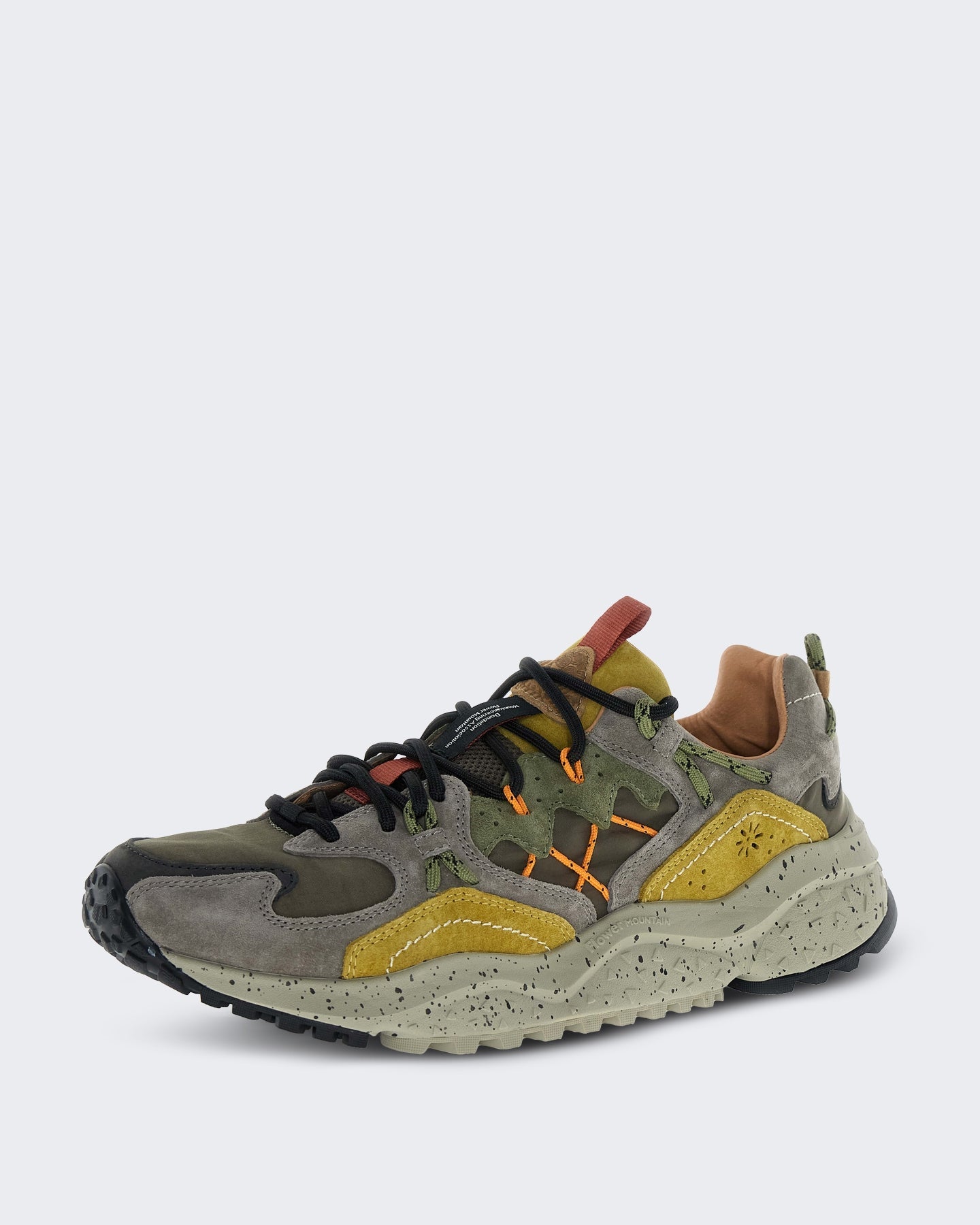 Flower Mountain Heren Leren sneaker met vetersluiting Bruin - Eleganza.nl