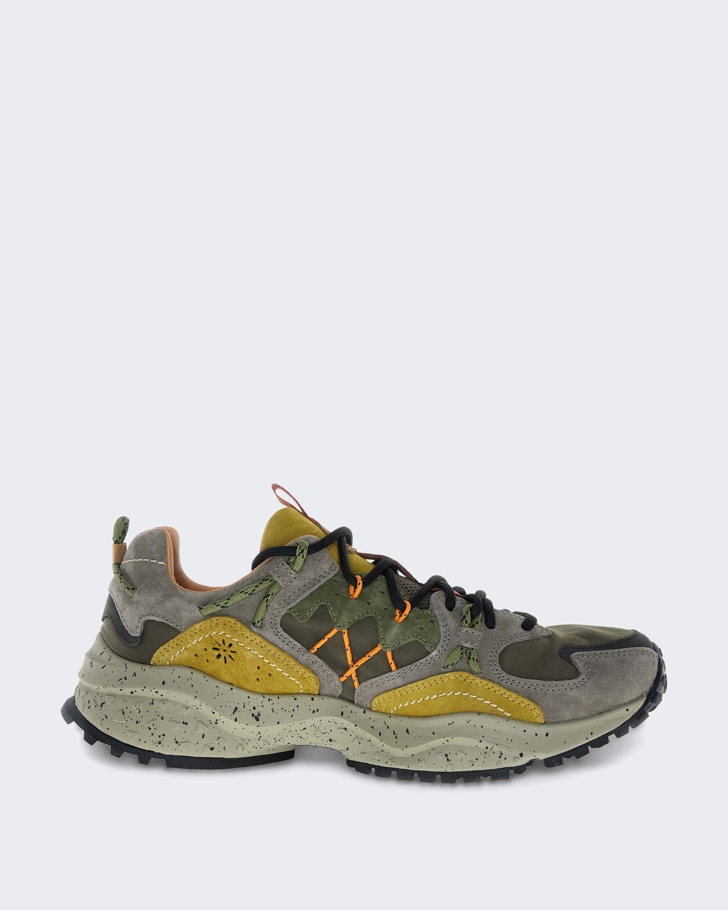 Flower Mountain Heren Leren sneaker met vetersluiting Bruin - Eleganza.nl