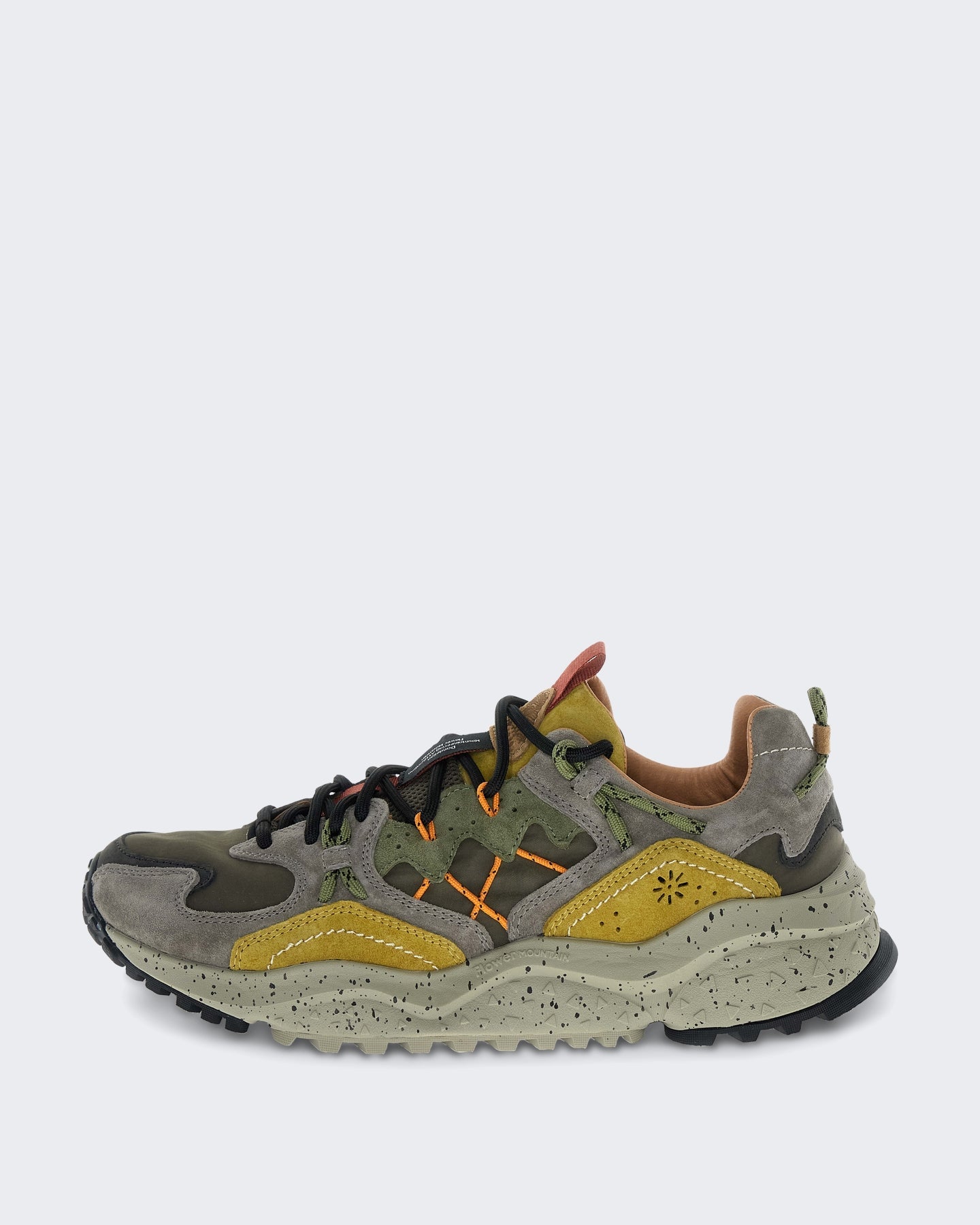 Flower Mountain Heren Leren sneaker met vetersluiting Bruin - Eleganza.nl