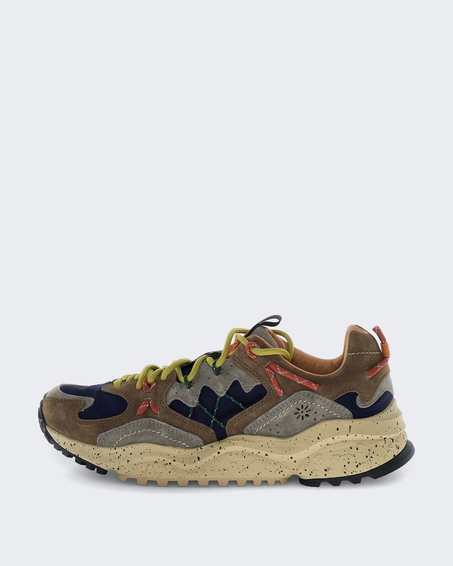 Flower Mountain Heren Robuuste herensneaker met suède details Bruin - Eleganza.nl