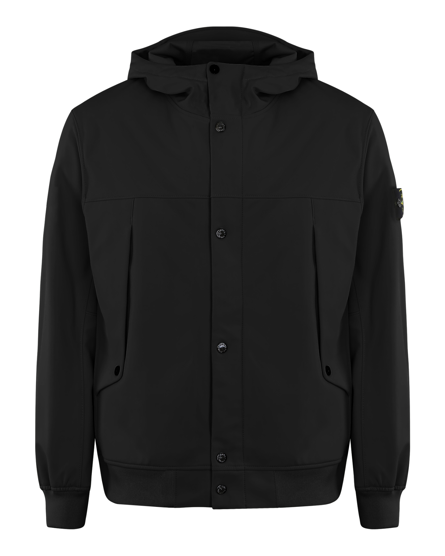 Heren Hooded Logopatch Jacket Zwart