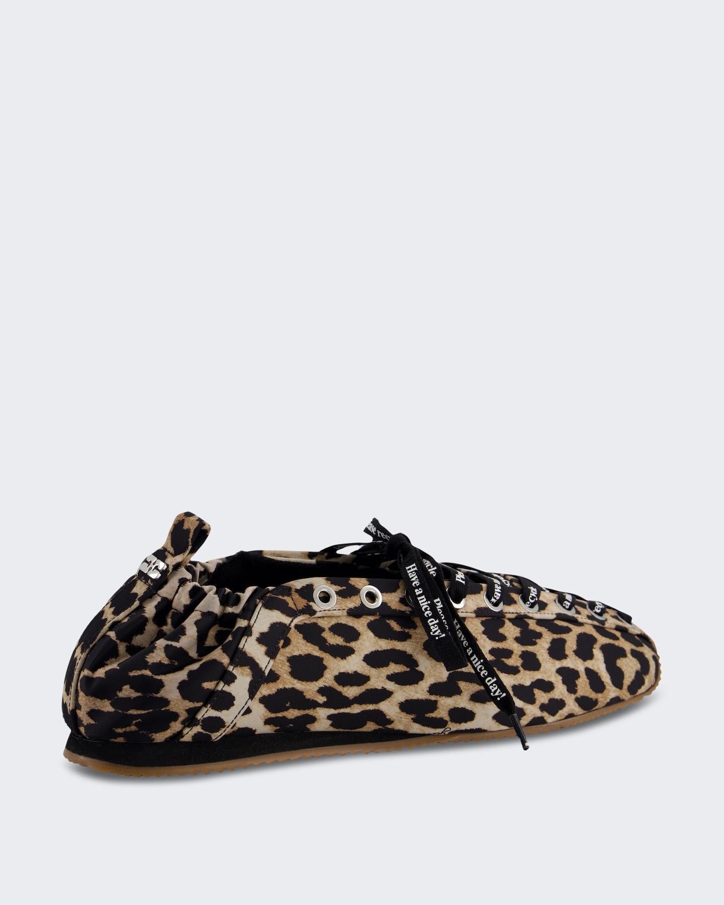 Ganni Dames Ballerina's met luipaardprint - Eleganza.nl