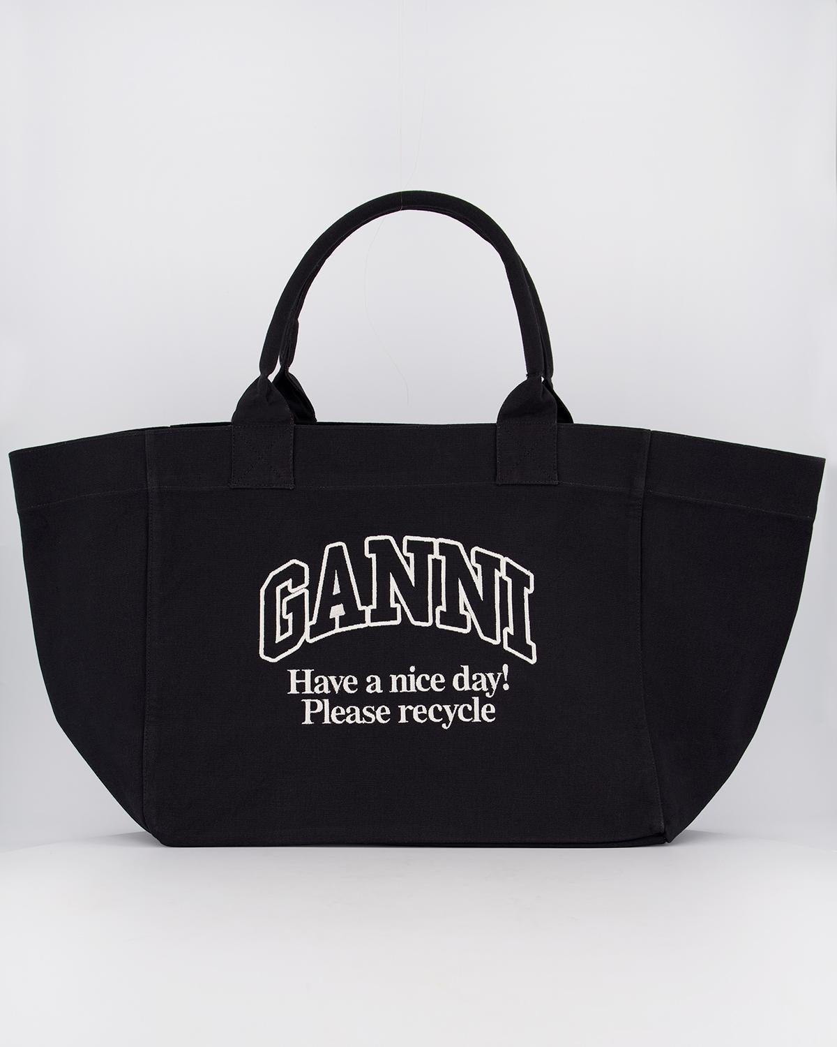 Ganni Dames Shopper XXL Contrasted Logo - Eleganza.nl