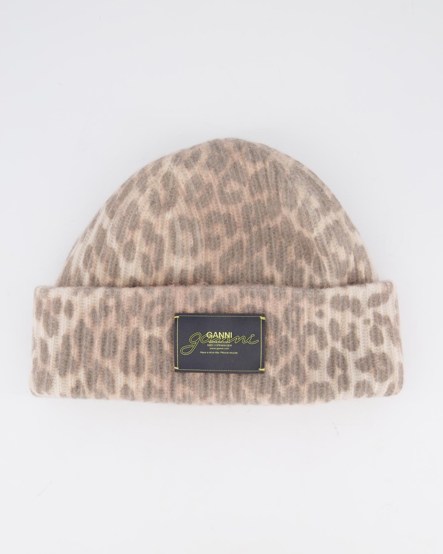 Ganni Heren Graphic Wool Beanie - Eleganza.nl