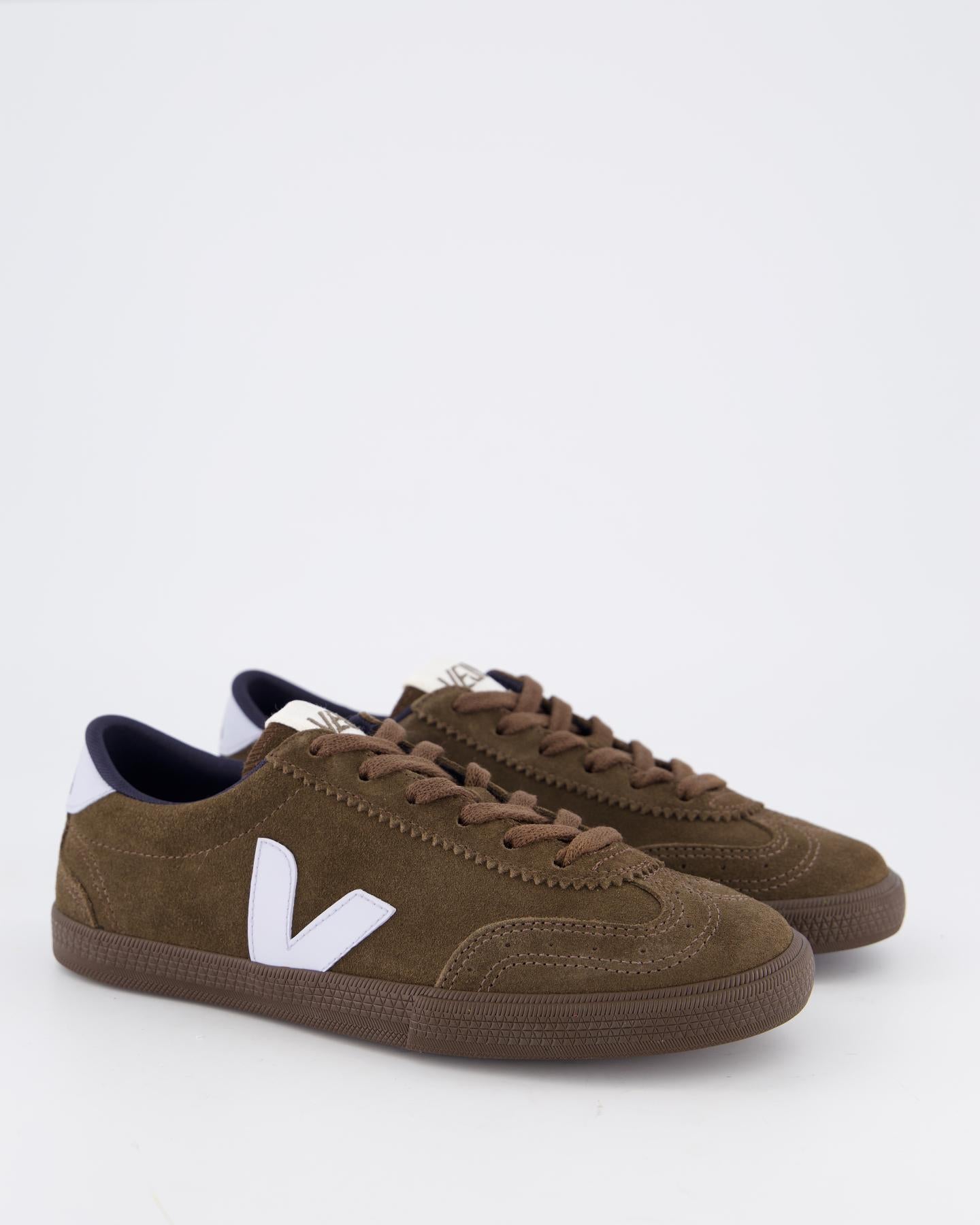 Dames Volley Suede Sneaker Bruin