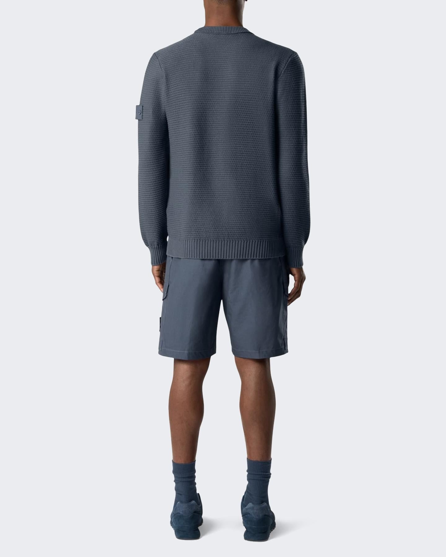Stone Island Heren Ribbed Trims Ghost Blauw