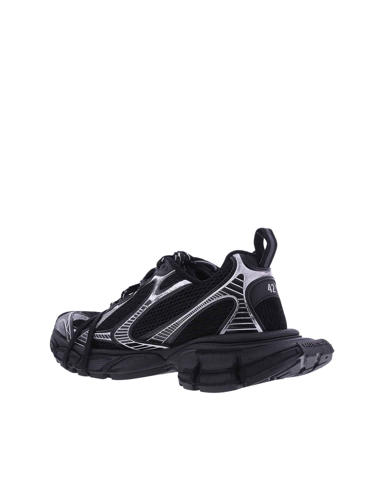 Heren 3XL Sneaker Zwart/Zilver
