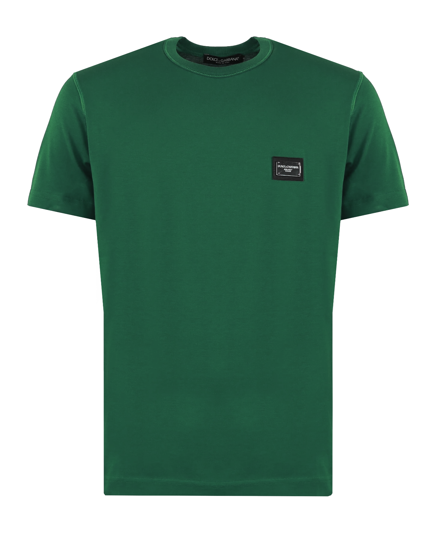 Heren Branded Tag T-Shirt Groen