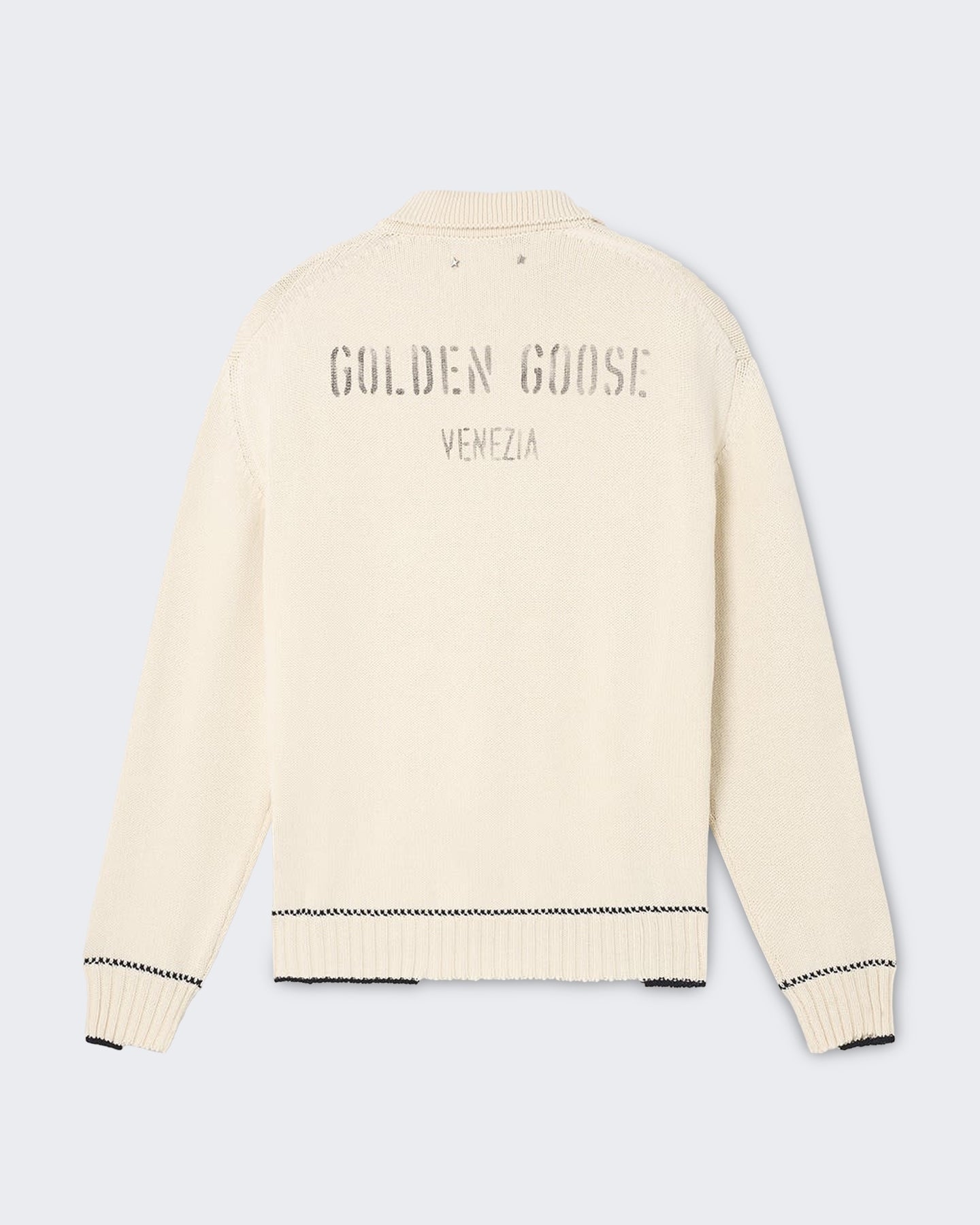Golden Goose Dames Witte sweater met ronde hals Wit - Eleganza.nl