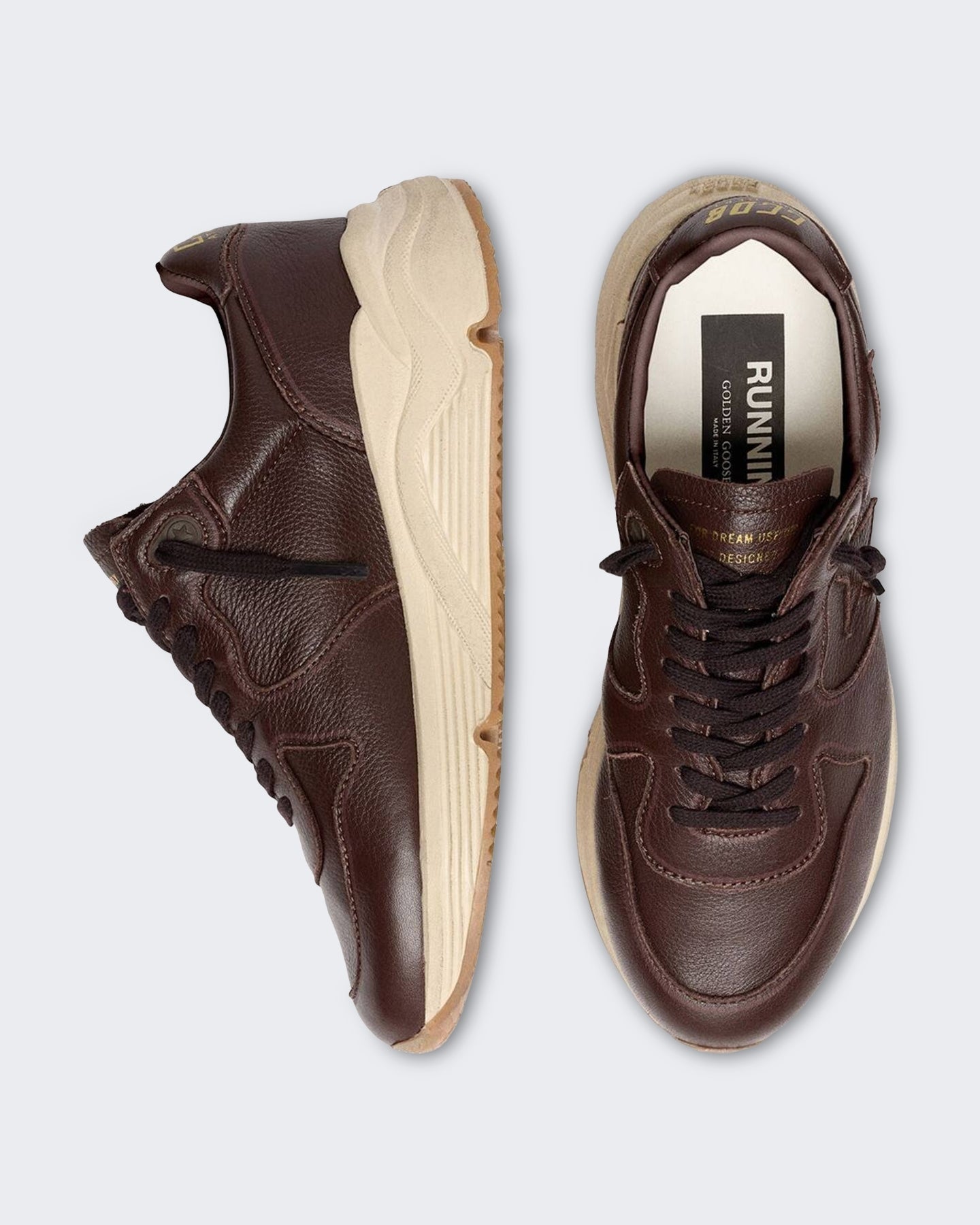 Golden Goose Heren Running Sole Bruin - Eleganza.nl