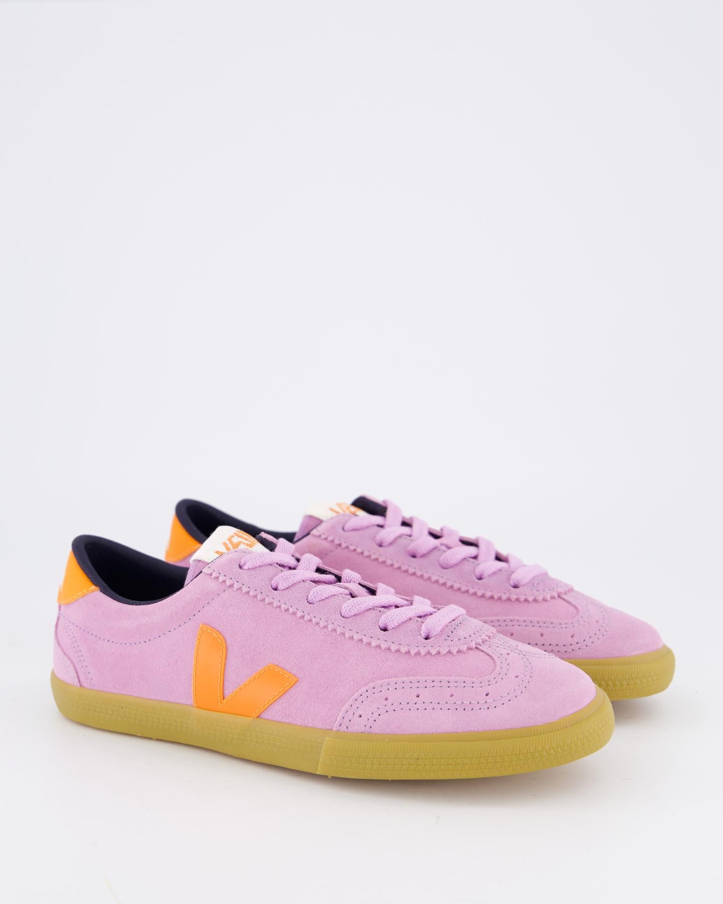Dames Volley Suede Sneaker Roze