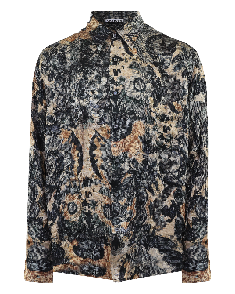 Heren Sandrok Flower Shirt Beige