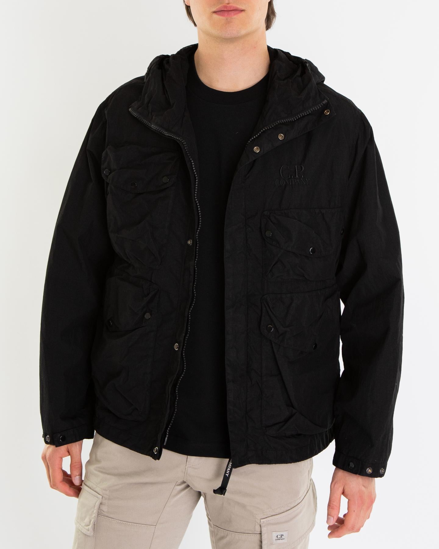 Heren Flatt Goggle Jacket Zwart