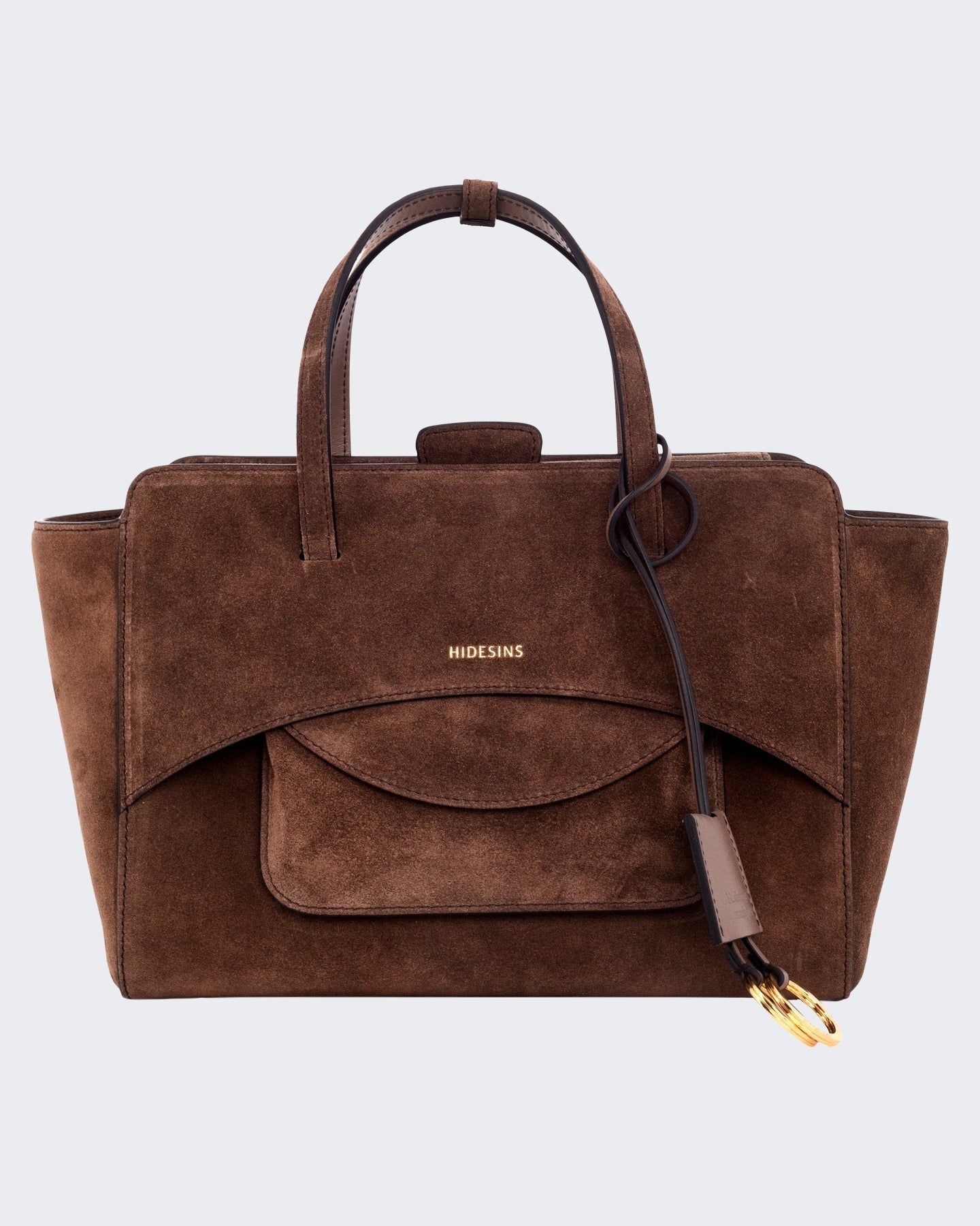Hidesins Dames Flap M Suede Chocolat - Eleganza.nl
