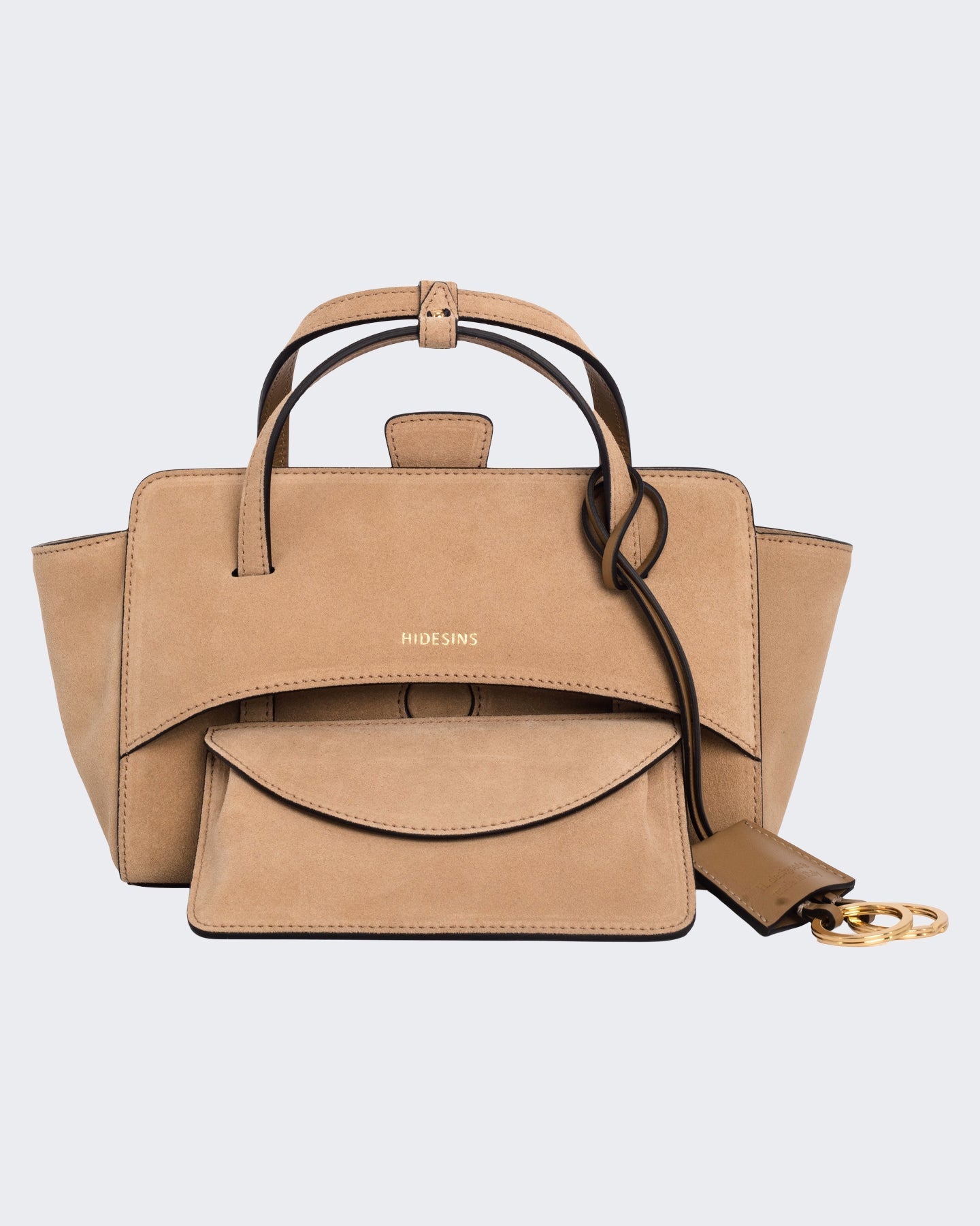 Hidesins Dames Flap S Suede Cocco Camel - Eleganza.nl