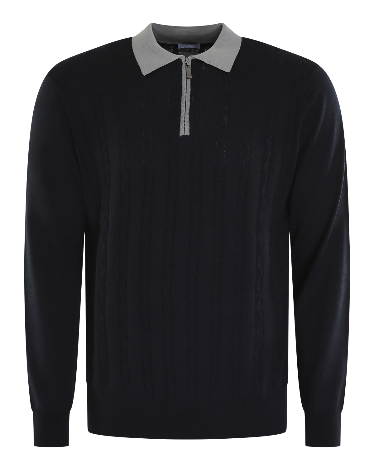 Heren Half Zip Polo Blauw