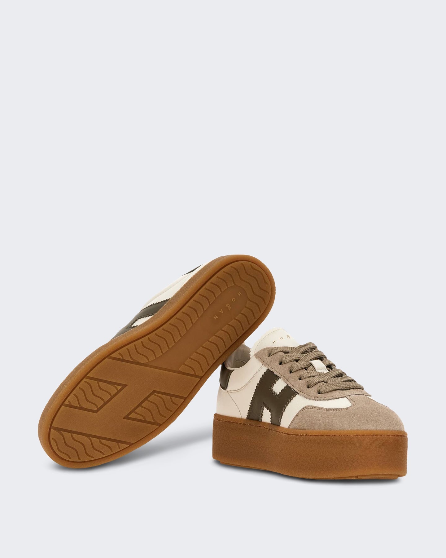 Hogan Dames Leren sneaker met vetersluiting Rood - Eleganza.nl