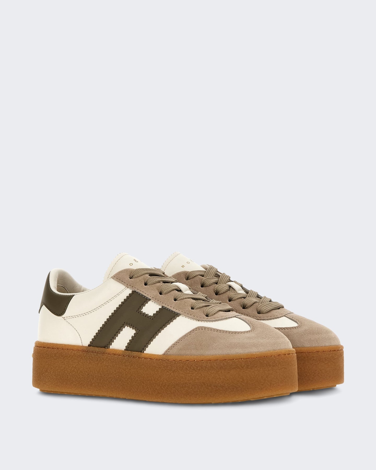 Hogan Dames Leren sneaker met vetersluiting Rood - Eleganza.nl