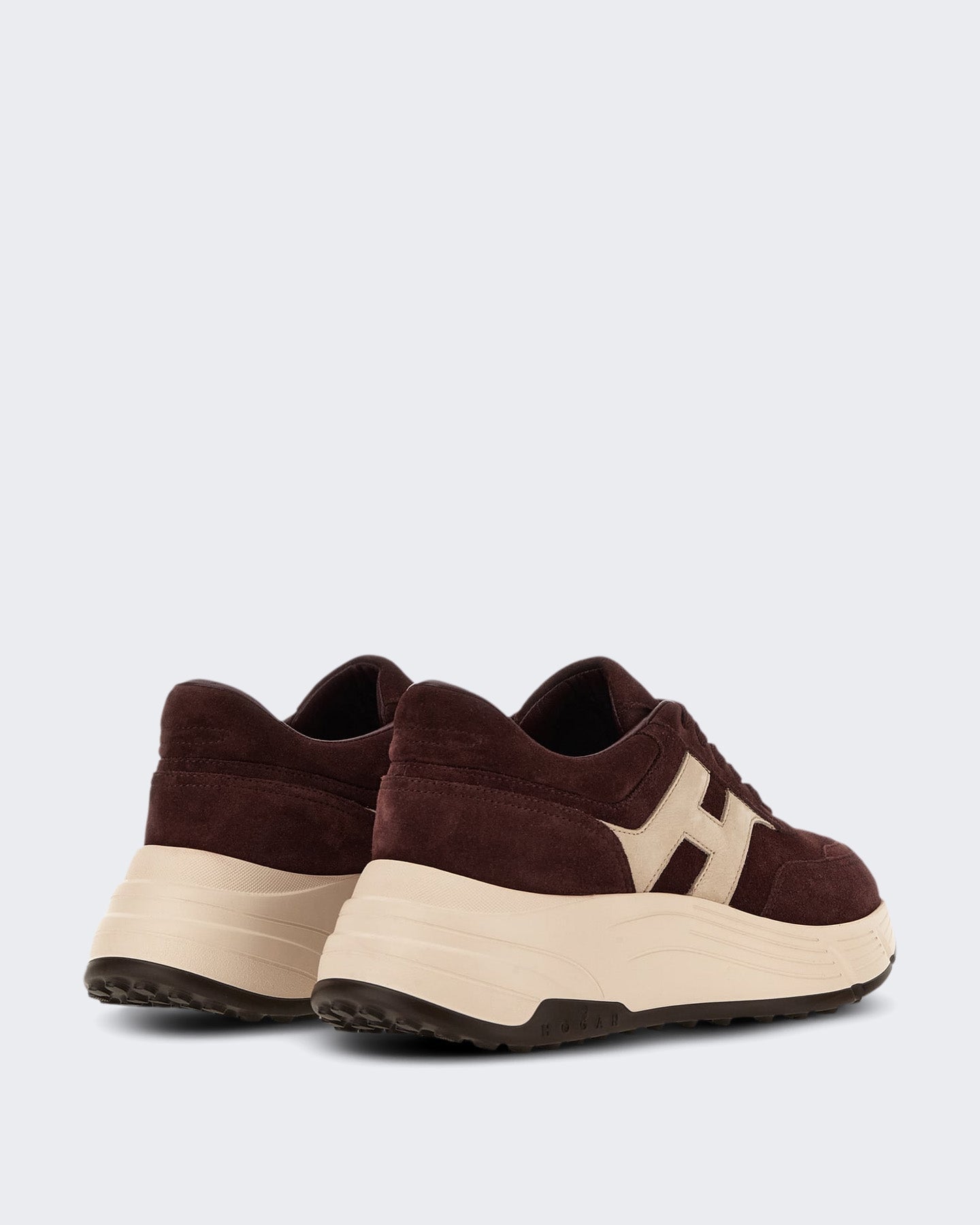Hogan Dames Vetersneaker met H-detail Grijs - Eleganza.nl