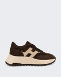 Damen H669 Schnür-Sneaker mit H-Logo Braun