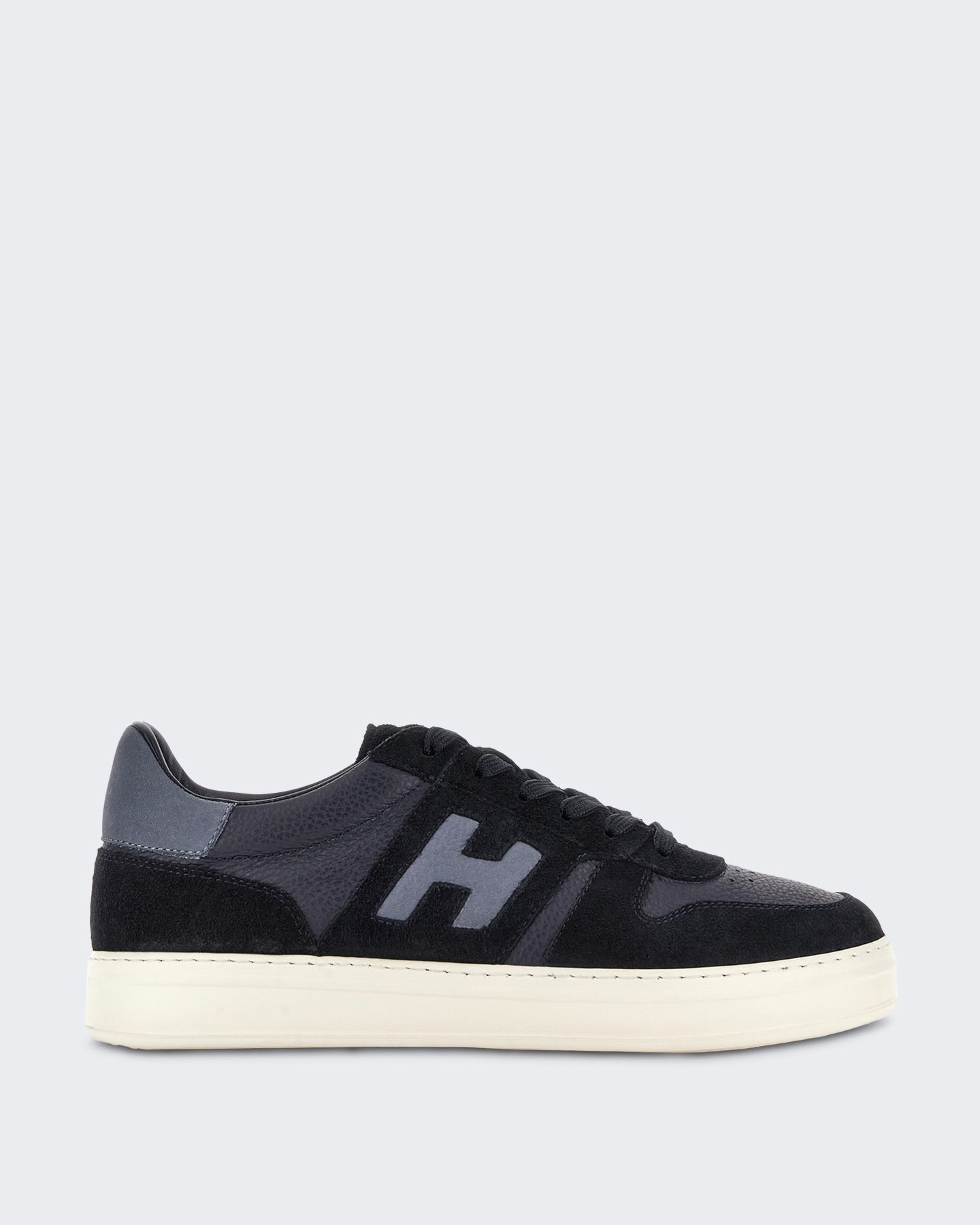 Hogan Heren Sneaker met vetersluiting en H-band detail Blauw - Eleganza.nl