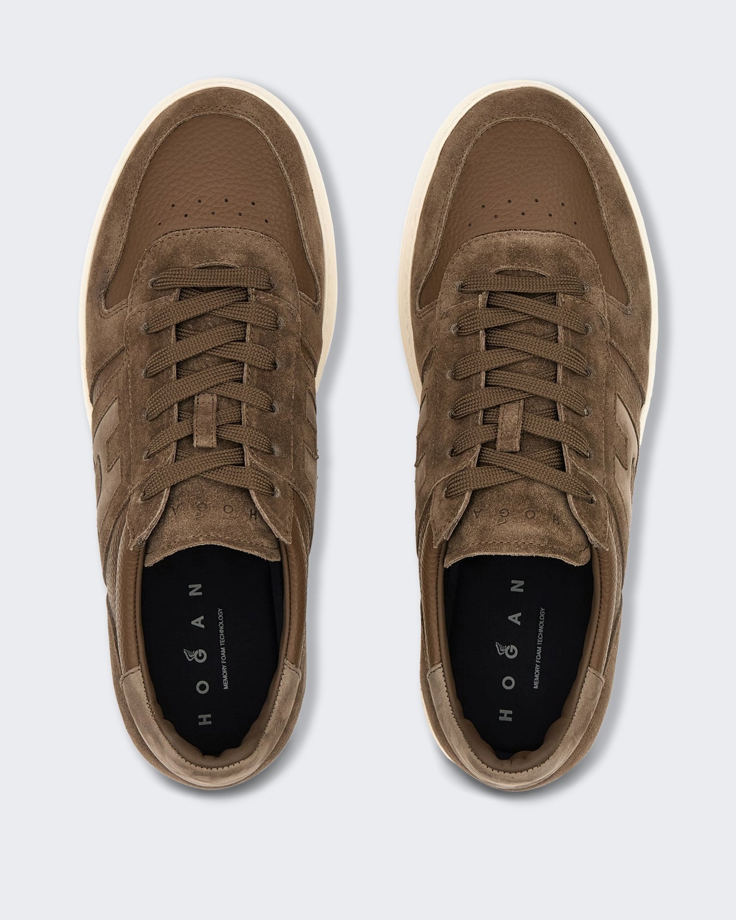 Hogan Heren Sneaker met vetersluiting en H-band detail Zwart - Eleganza.nl