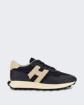 Herren Schnürschuhe Sneaker mit H-Patch Detail Blau — huidige kleur
