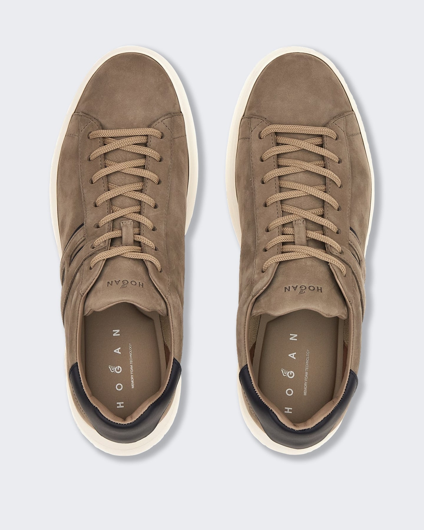 Hogan Heren Veterschoenen sneaker met H-profiel Bruin - Eleganza.nl