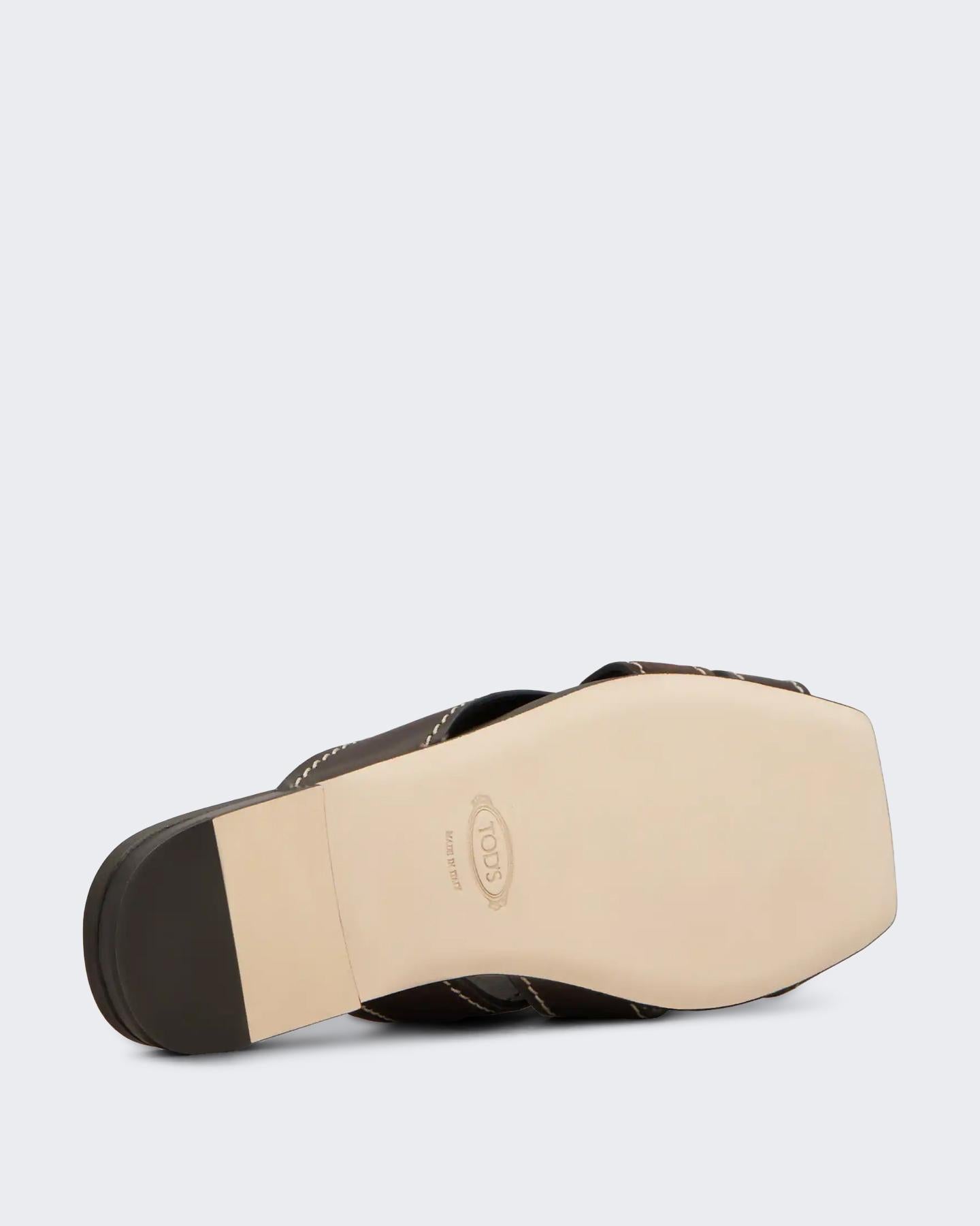 Dames Sand.Cuoio Flat 99L Fasce Incr