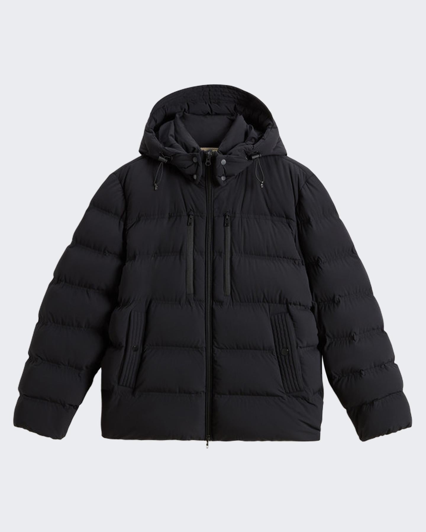 Heren Matt Stretch Puffer Jack Zwart