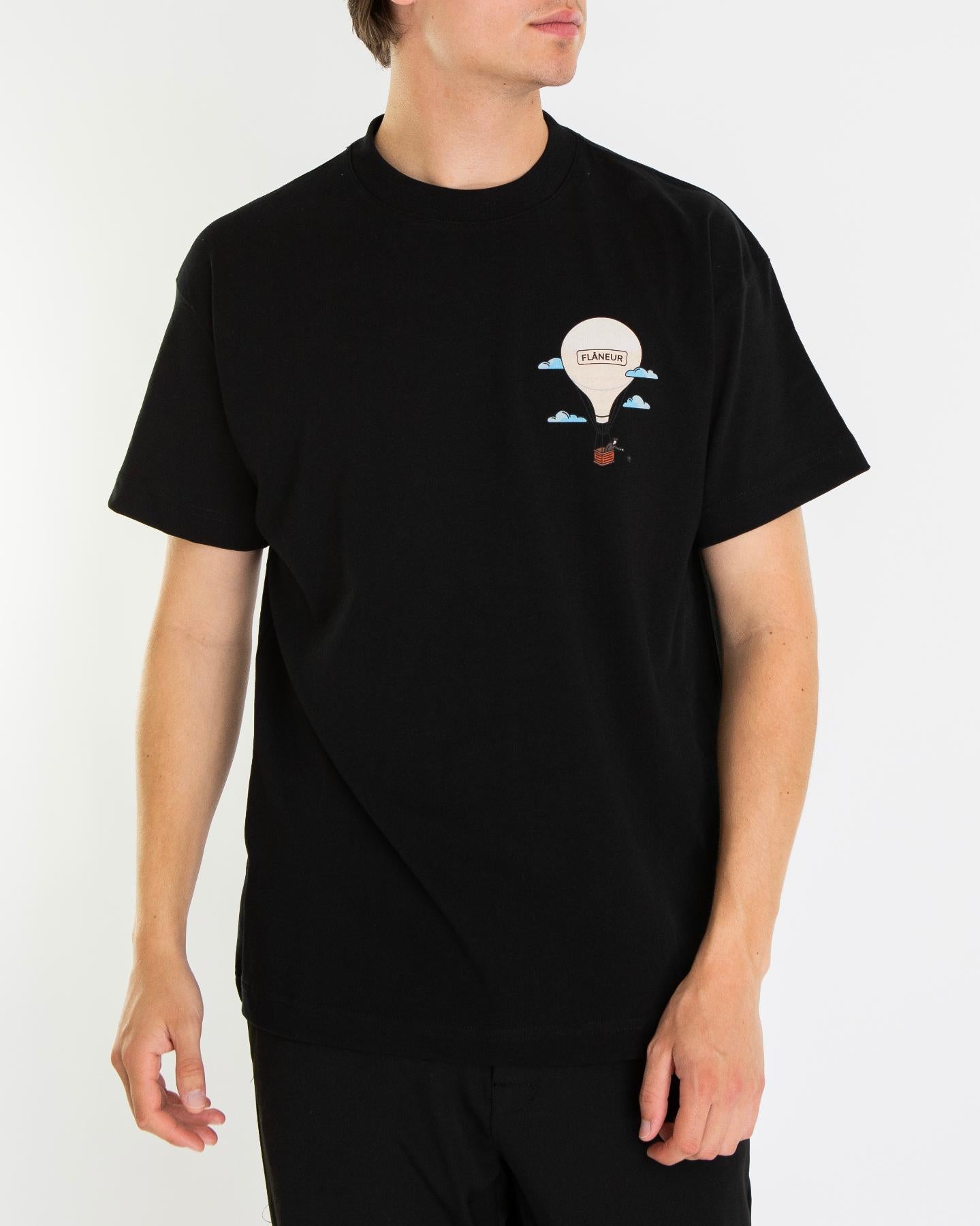 Heren Aéronautique T-Shirt Zwart