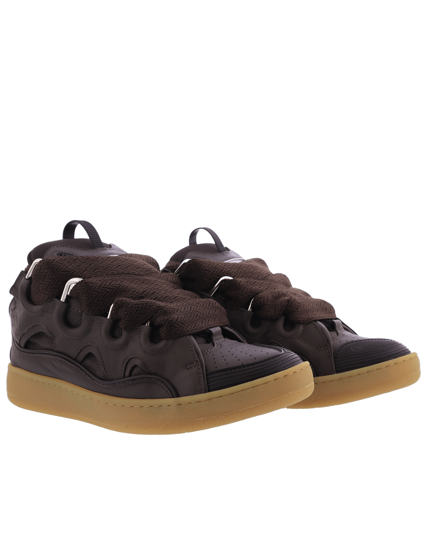 Heren Curb Sneaker Bruin