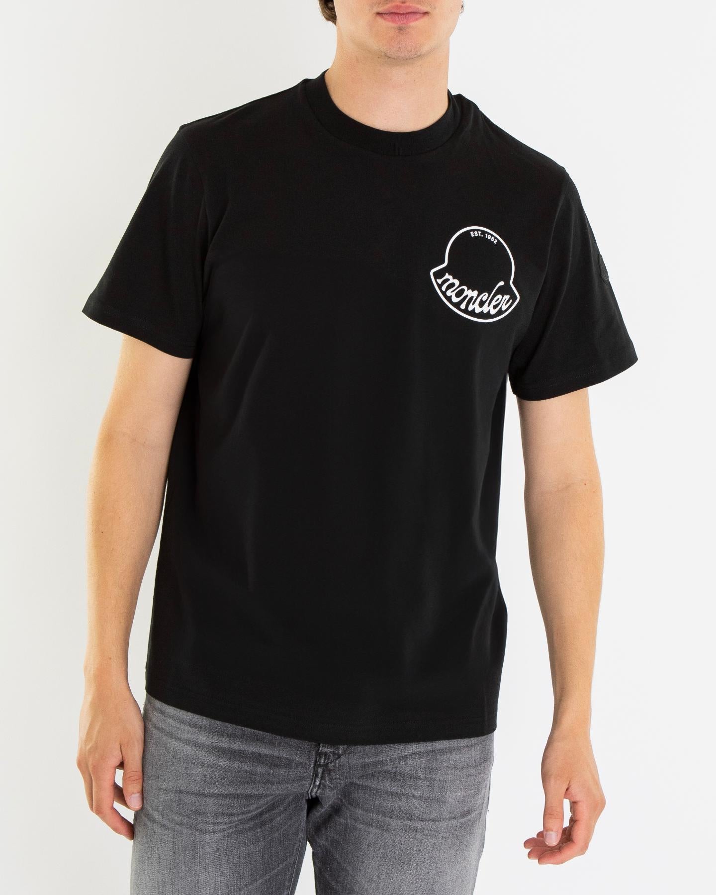 Heren Logoprinted T-Shirt Zwart