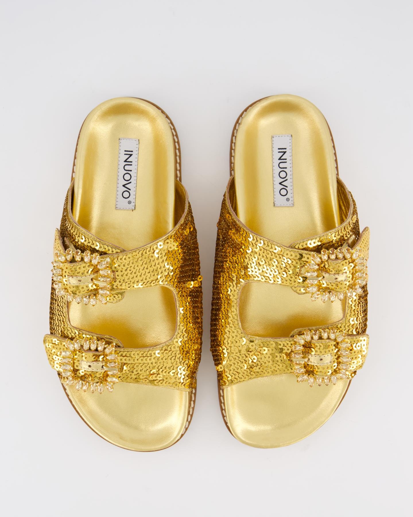 Gibaldi Dames Buckle Slipper Gold Metallic – foto 3