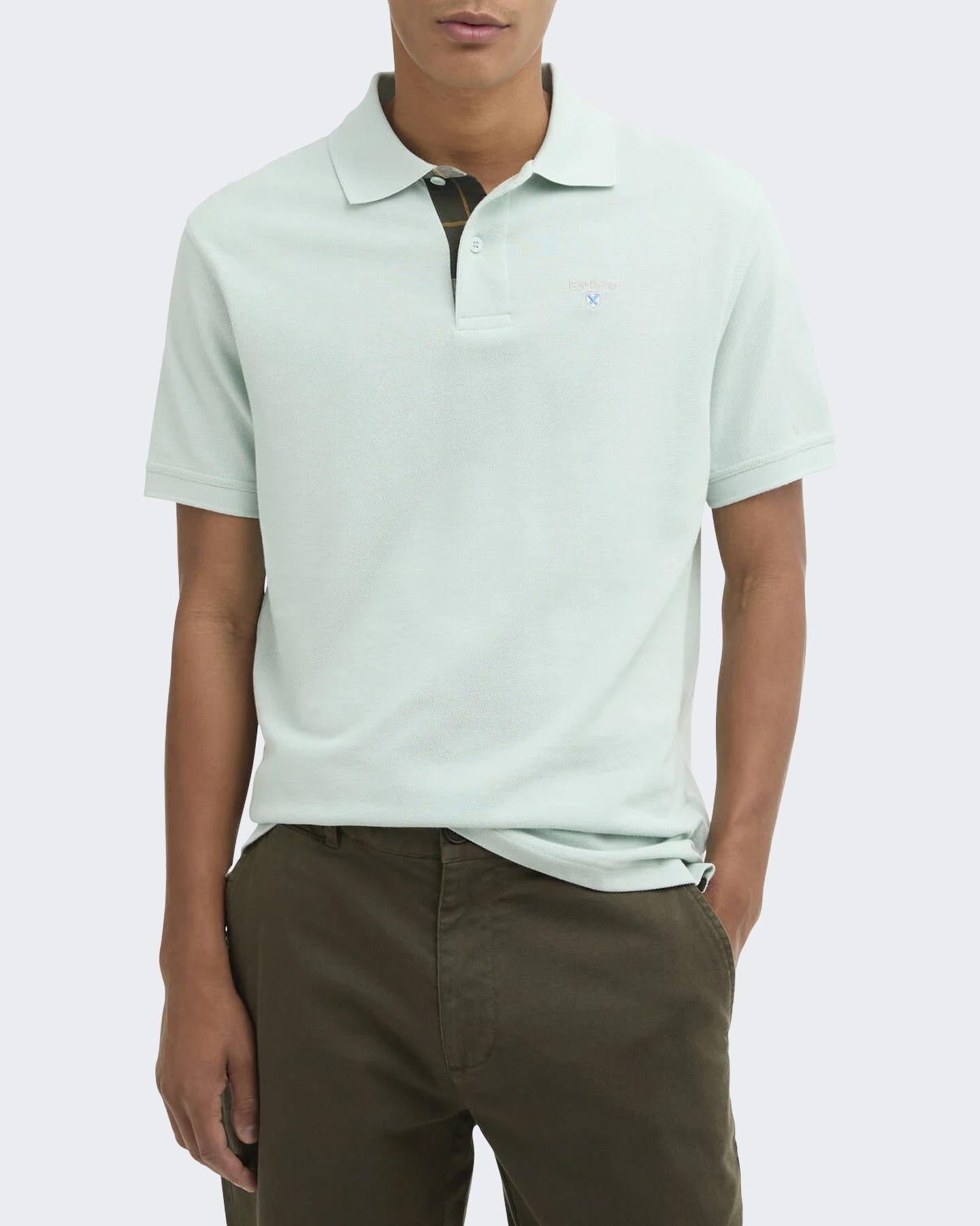 Heren Tartan Pique Polo Shirt