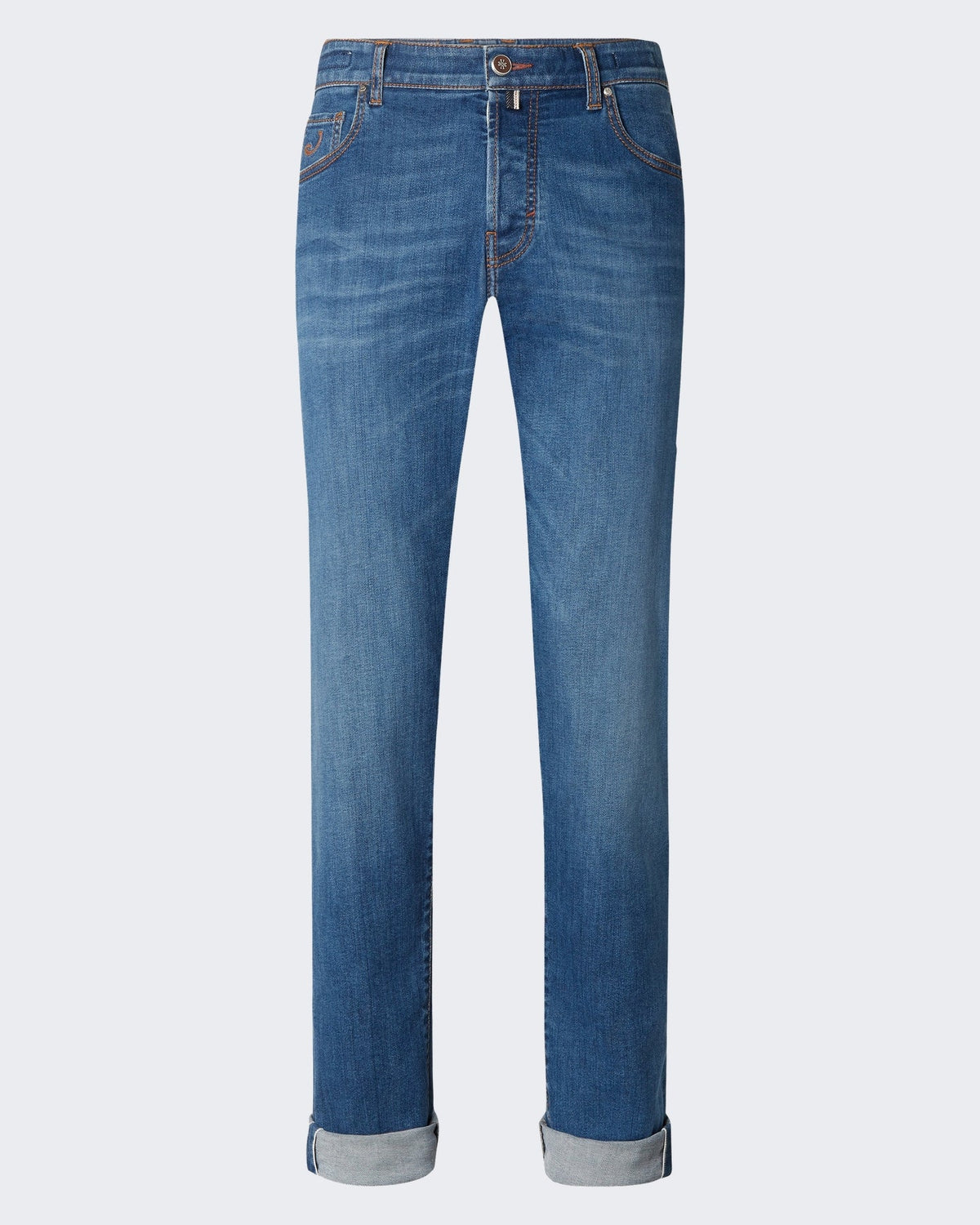 Jacob Cohen Heren Broek - Pant 5 Pkt Slim Fit Nick Ltd Medium Blue Blauw - Eleganza.nl