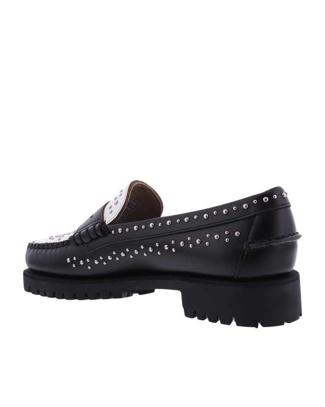 Dames Dan Studs Loafer Zwart/Wit