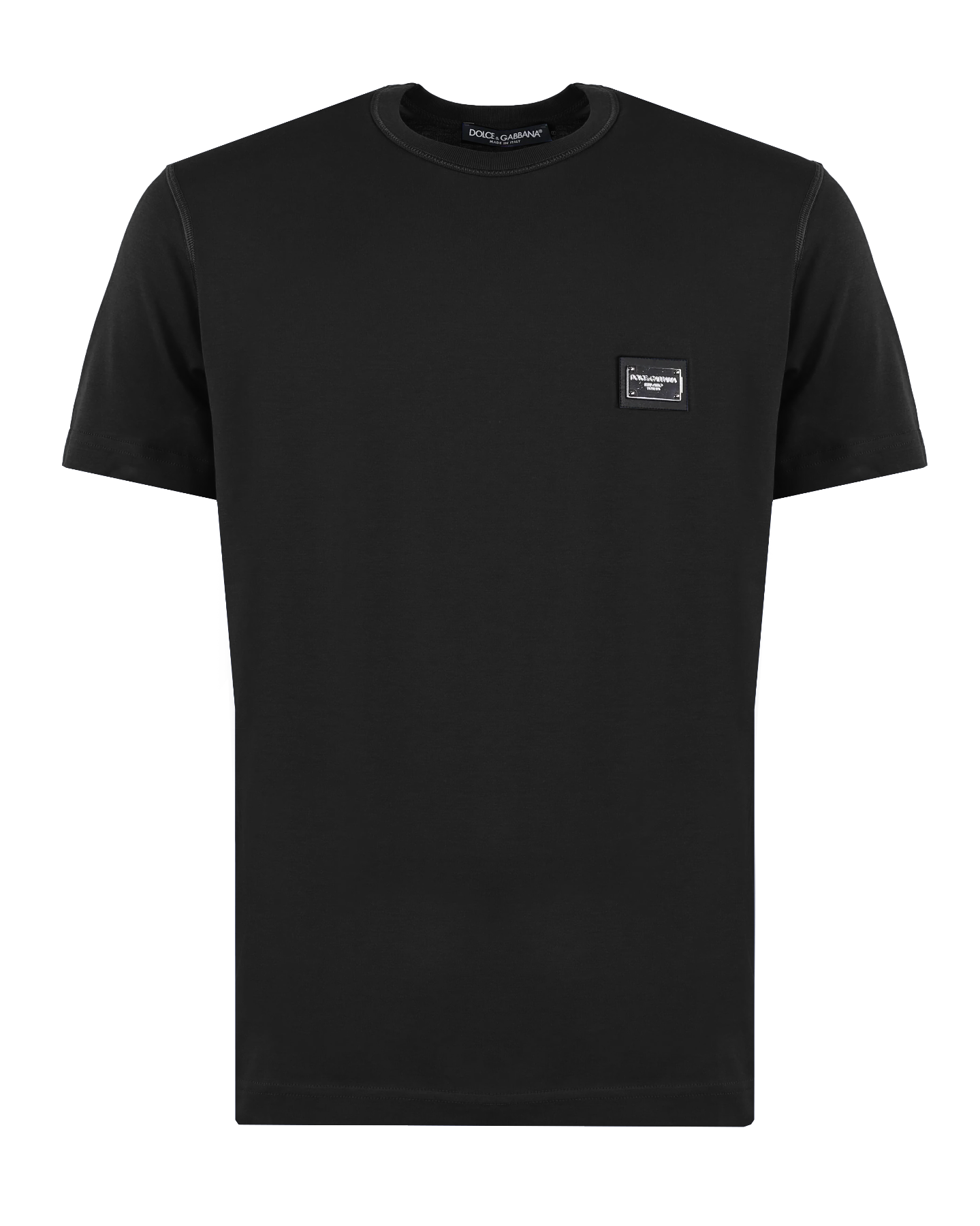 Heren Branded Tag T-Shirt Zwart