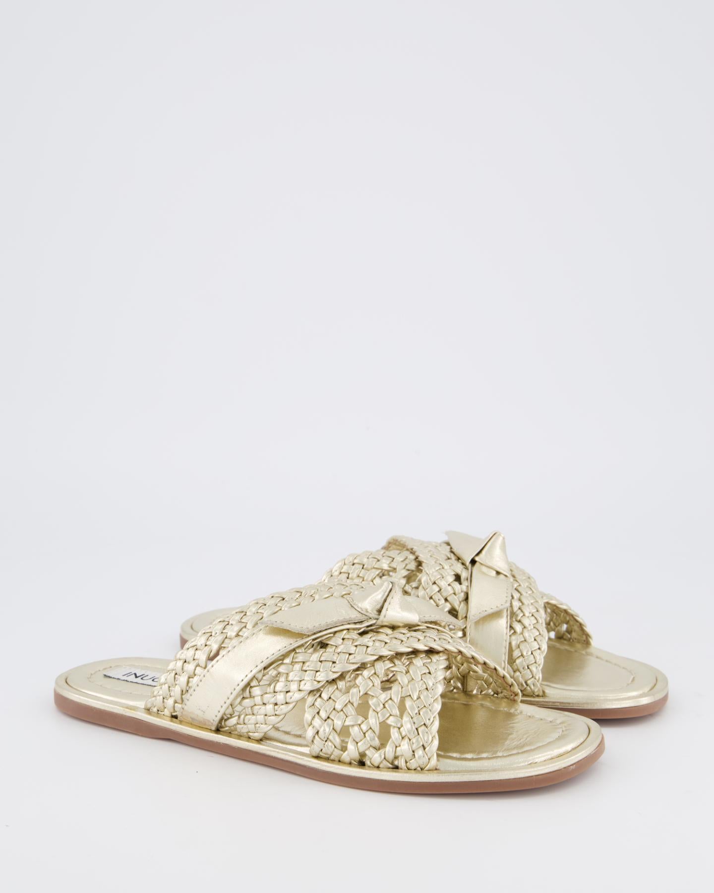 Dames Braided Slipper Metallic/Goud